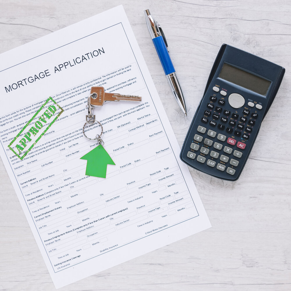 Illustration of a person holding a pre-approval document for a mortgage.