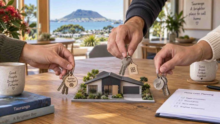 News | Best Mortgages NZ New Zealand family buying a home together using a First Home Loan
