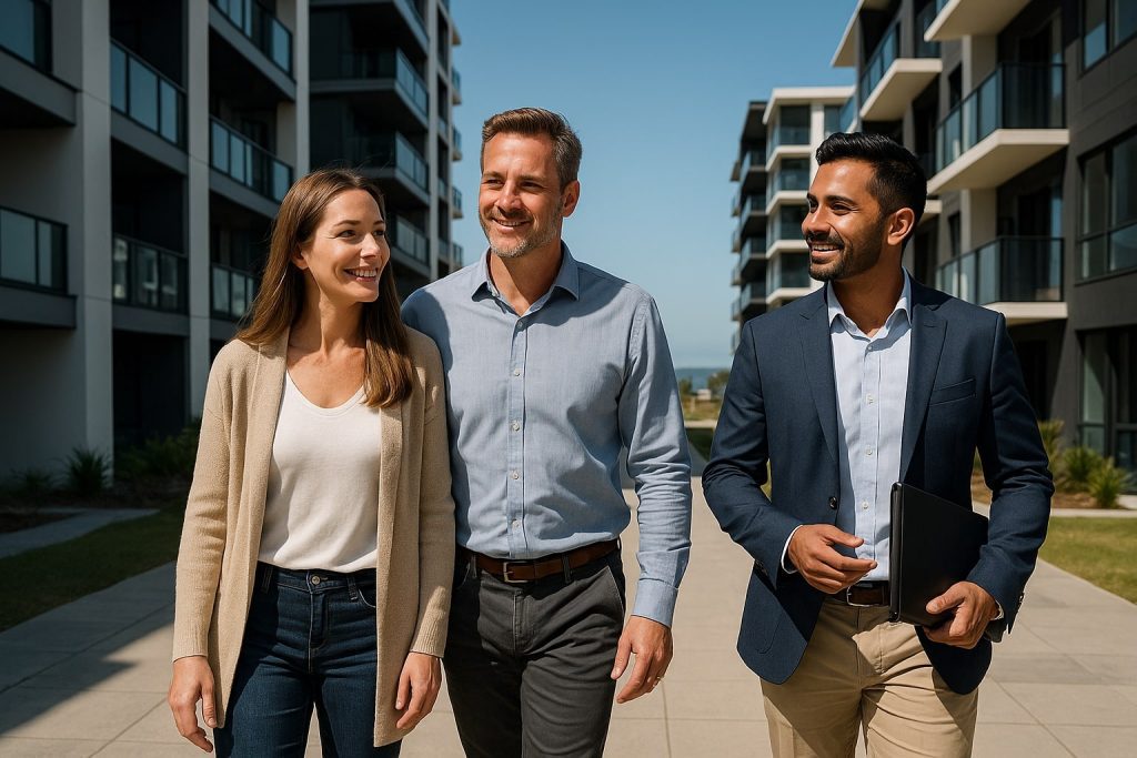 Commercial & Business Property Loans | Best Mortgages NZ Tauranga business owner reviewing commercial property loan options with a mortgage adviser